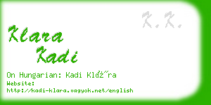 klara kadi business card